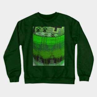 green abstract art, antique rug pattern, minimal art, modern art, carpet texture, For custom orders please DM me. around 100 years old Crewneck Sweatshirt